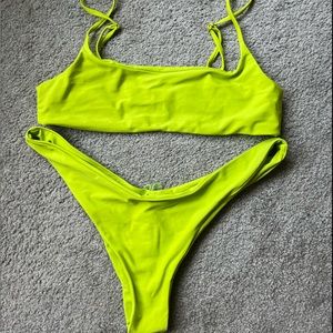Electric Green Cheeky Bikini - Showpo Size L 12/14